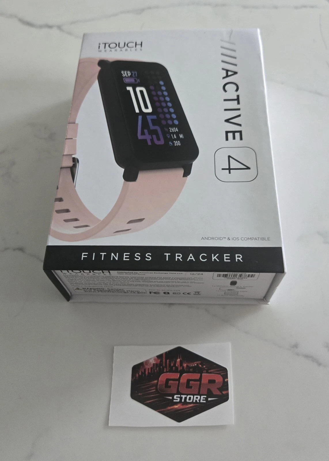 NEW iTouch Active 4 Unisex Blush Smartwatch Fitness Tracker TC4S01-G12
