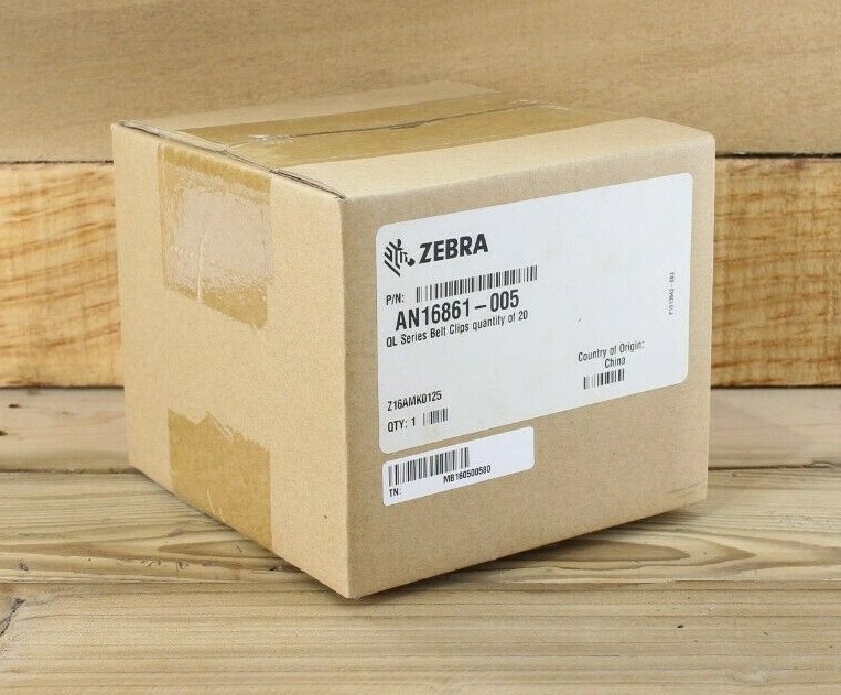 BRAND NEW SEALED Zebra QL Series Belt Clips AN16861-005 Qty of 20 (AMX)