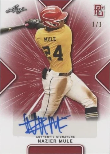 2021 Leaf Perfect Game National Showcase - Nazier Mule #BA-NM1