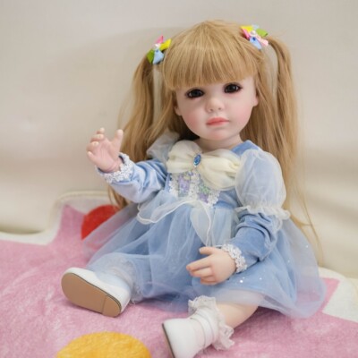 21'' Finished Reborn Dolls Full Body Vinyl Girl Newborn Baby Doll Lifelike Gifts