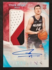 2019-20 Origins TURQUOISE Tyler Herro Rookie RC Patch Jersey Auto Autograph /25
