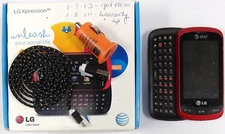 LG Xpression / Expression C395 - Red and Black ( AT&T ) Cellular Phone - Boxed