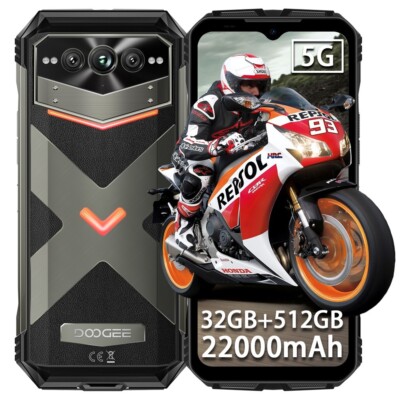 DOOGEE VMAX Pro Dual 5G Rugged Phone 32GB+512GB 22000mAh Android 14 Phone 120 Hz