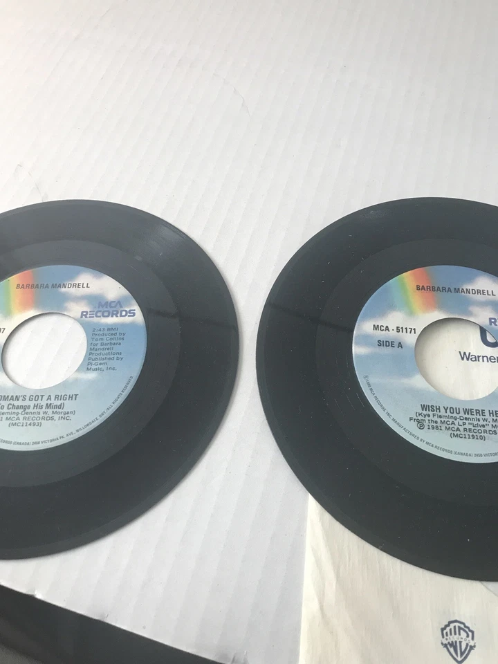 Barbara Mandrell Vinilo 45s (lote de 2) Foto 3 de 4