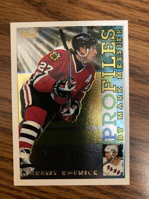 1995-96 Topps Profiles Insert #PF-8 Jeremy Roenick Chicago Black Hawks NrMt