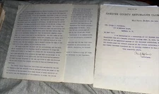 Antique Chester County PA GOP Club Resolution: President McKinley Assassination
