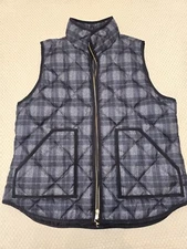 J. Crew Puffer Down Vest Full Zip Womens Size Large Sleeveless Adult