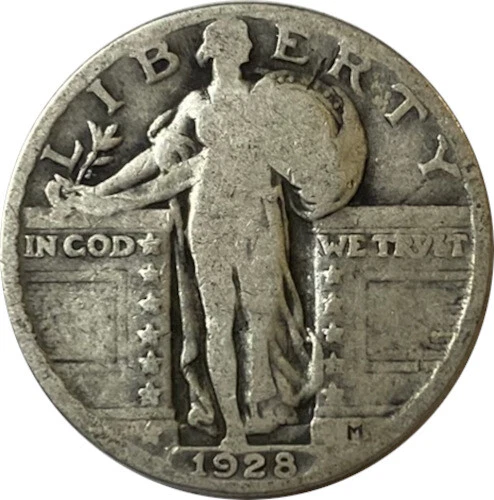 1928 Standing Liberty Quarter VG Grade 90% Silver