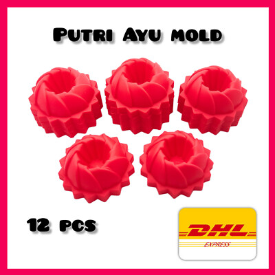 24 PCS Mini Muffin Kuih Puteri Ayu Kue Putu Mold Jelly Pudding Steamed Cake