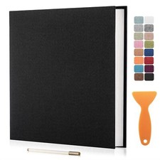 Large Photo Album Self Adhesive Scrapbook Album for 11"x10.6" 40Pages Black