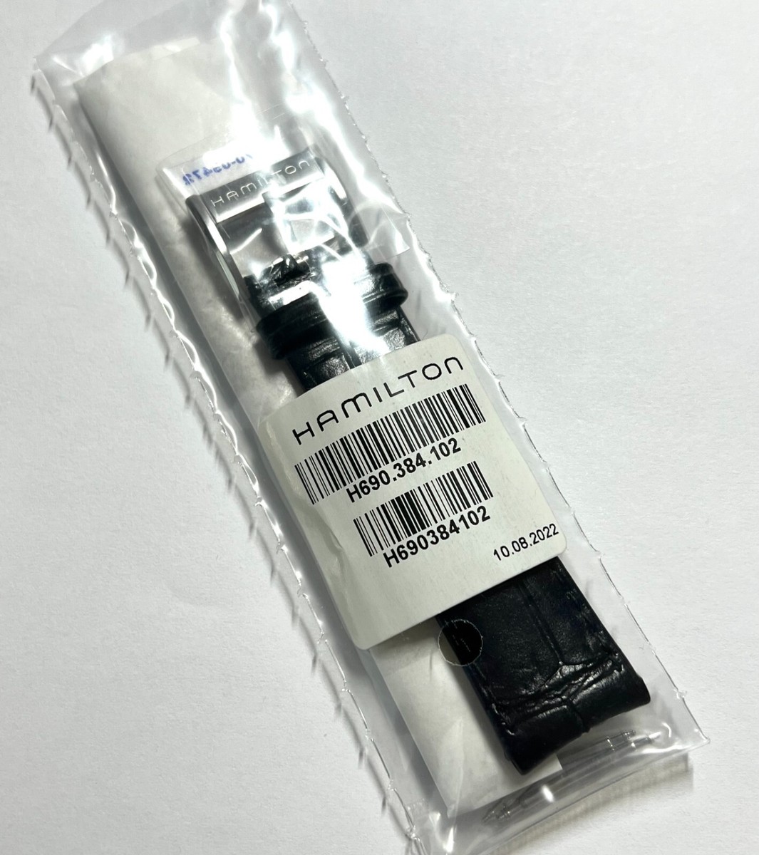 Original Hamilton Jazzmaster 20mm BLACK Leather Watch Band Strap