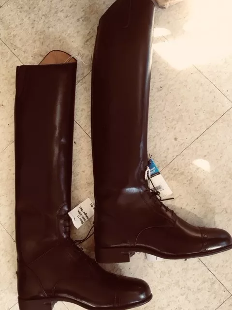 ARIAT Ladies Leather Field Boots NEW Black SIZE 6.5 Crowne No Zipper