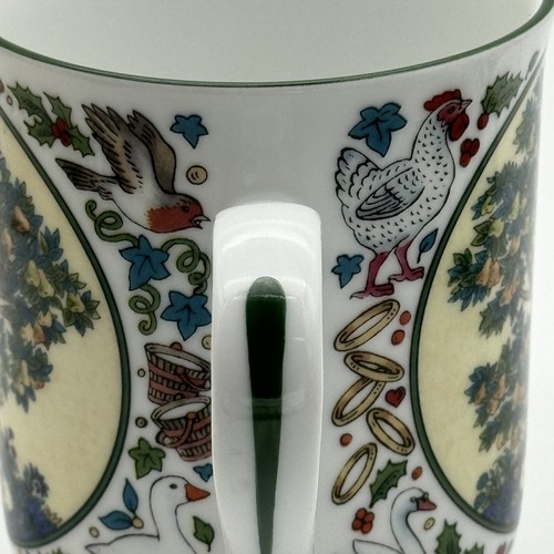 Royal Worcester Porcelain 12 Days Christmas Mug 1996 A Partridge In A Pear Tree - Picture 8 of 11