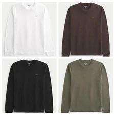 NWT HOLLISTER MEN'S Soft Icon Long Sleeve Tees T-Shirts, Sizes M / L / XL/ XXL