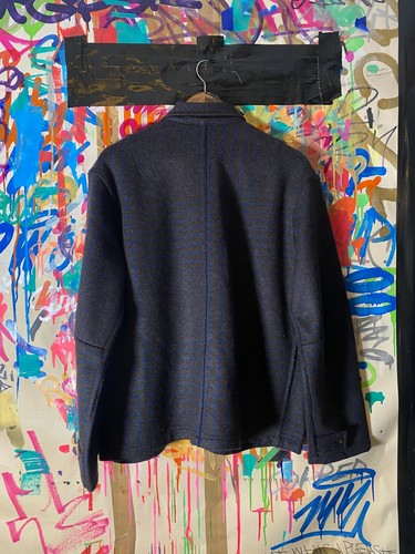 Universal Works - Labour Jacket - Brown / Blue Pattern - Wool Fleece - M - Picture 5 of 7