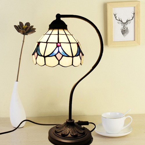 Traditional Cone Shade Reading Light Metal Gooseneck Table Light Bedside Lamp - Picture 7 of 8