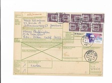 Heimat / 43 Essen 168 = &Uuml;berruhr, Auslands-Paketkarte mit MiF 858 (8) + / 1976 n