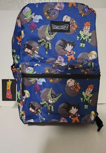 Dragon Ball Z All Over Character Print 17" Backpack, School Book Bag
