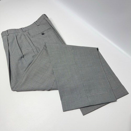 VTG 90s Brooks Brothers 3-Button Suit USA Gray Micro Houndstooth Wool Men’s 41L - Picture 11 of 17