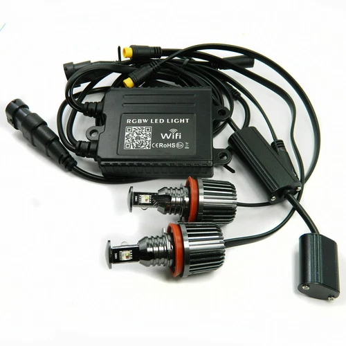 H8 LED RGB Angel Eyes Halo Ring Light Canbus WIFI For BMW E90 E92 335i 328i M3 - Picture 4 of 12