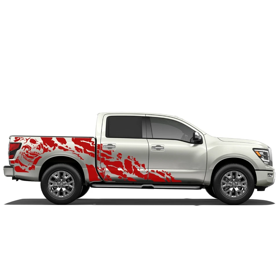 Pegatina gráfica de pesadilla para Nissan Titan SV PRO-4X platino calavera calcomanía vinilo Foto 3 de 4