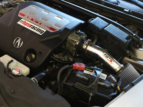 HPS Red Shortram Cool Air Intake Kit for 07-08 Acura TL Type-S 3.5L V6 Short Ram - Bild 2 von 3