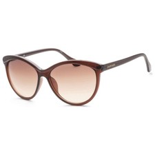 New Calvin Klein CK19534S 210 Cat Eye Crystal Brown Sunglasses Authentic