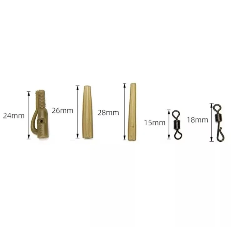 Carp Lead Clip Kit System Fishing Weed Green - Image 4 of 4