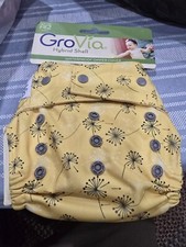 RARE Grovia Hybrid Shell Waterproof Diaper Cover One AI2 NEW DANDELIONS