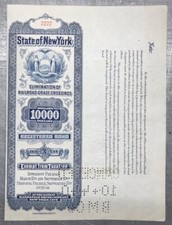 Schnapszahl NY-State Bond #2222 * 1.000 Dollar * Ausgabe von 1931 * 028