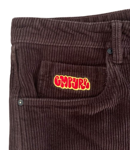 Pantalones Cortos Empyre Pana Sueltos Anchos Calce Relajado Marrón Patinador Grunge Para Hombres Talla 36 - Imagen 2 de 5