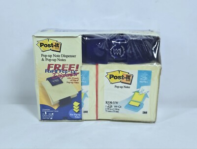 Post It Pop Up Dispenser W/ 12 Post It Note Pads 3×3 - R330-YW