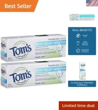 Cruelty-Free Sensitive Toothpaste in Fresh Mint, 8 Oz Total - Quick Relief