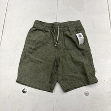 Old Navy Green Functional Drawstring Linen Blend Shorts Boys Size 5T NEW