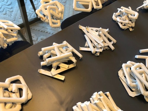 382 Vintage Plastic White Alphabet Pin Back Letters 2” With Original Box - Picture 3 of 13