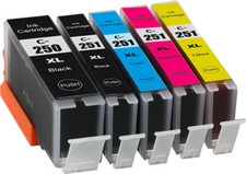 5 PK XL Ink Cartridges works for Canon PGI-250 CLI-251 MG5620 MX920 MX922 MG6420