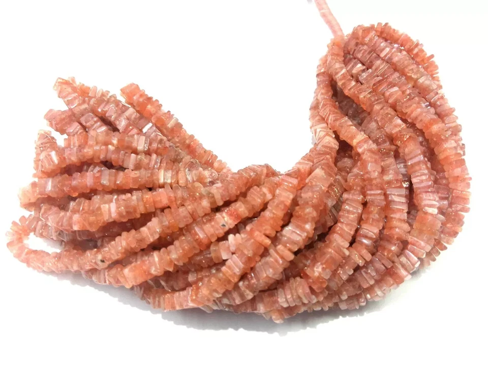 Pietra solare naturale quadrata Choki liscia 4-5 mm perline quadrate 8" polli... - Immagine 4 di 4