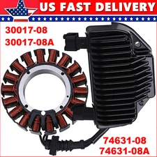 NEW Stator & Regulator Rectifier for Harley Dyna 08-16 3-PHASE 30017-08 74631-08