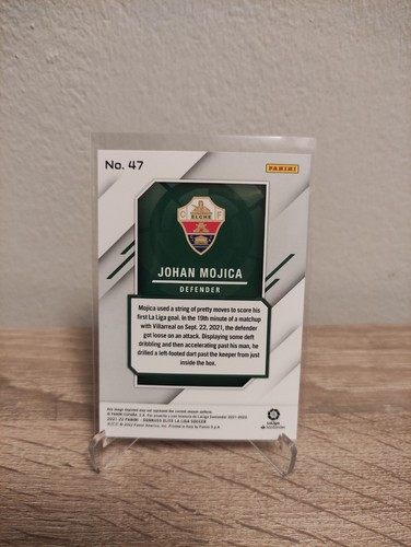Johan Mojica - Elche CF - Donruss Elite - La Liga 21/22 - Panini - Nº 47 - Imagen 2 de 2