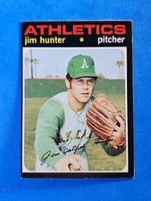 1971 TOPPS BASEBALL #45 OAKLAND A'S JIM CATFISH HUNTER HOF EX-MINT 