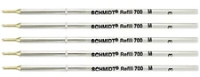 5 Schmidt A3 700 Ballpoint Pen Refill, Black Medium, Fits Yard O Led