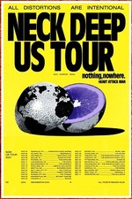 NECK DEEP All Distortions Are Intentional Tour 2021 Ltd Ed RARE Poster! Emo Punk