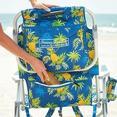 tommy bahama 2016 backpack cooler chair with storage pouch and towel bar