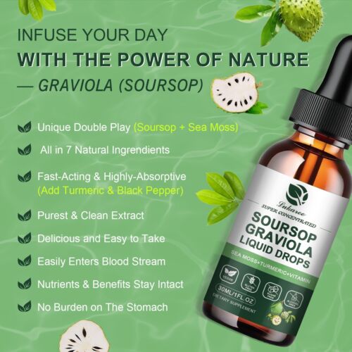Soursop Graviola Extract Supplement Antioxidant, Cell Support & Regeneration