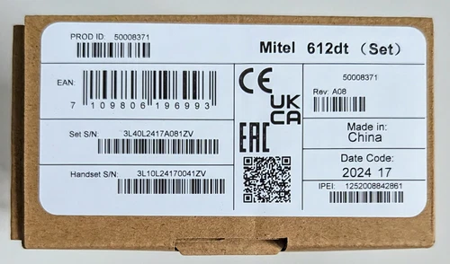 New Sealed Mitel 612DT SIP DECT Phone Set with Charging Cradle 5008371