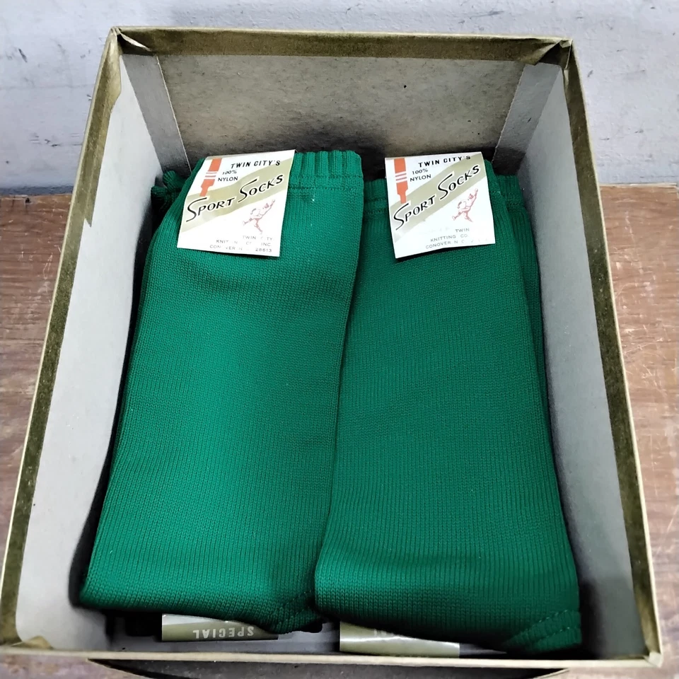 Lote de 4 Calcetines Deportivos Vintage NOS Twin City s Estribos Verde Foto 2 de 4