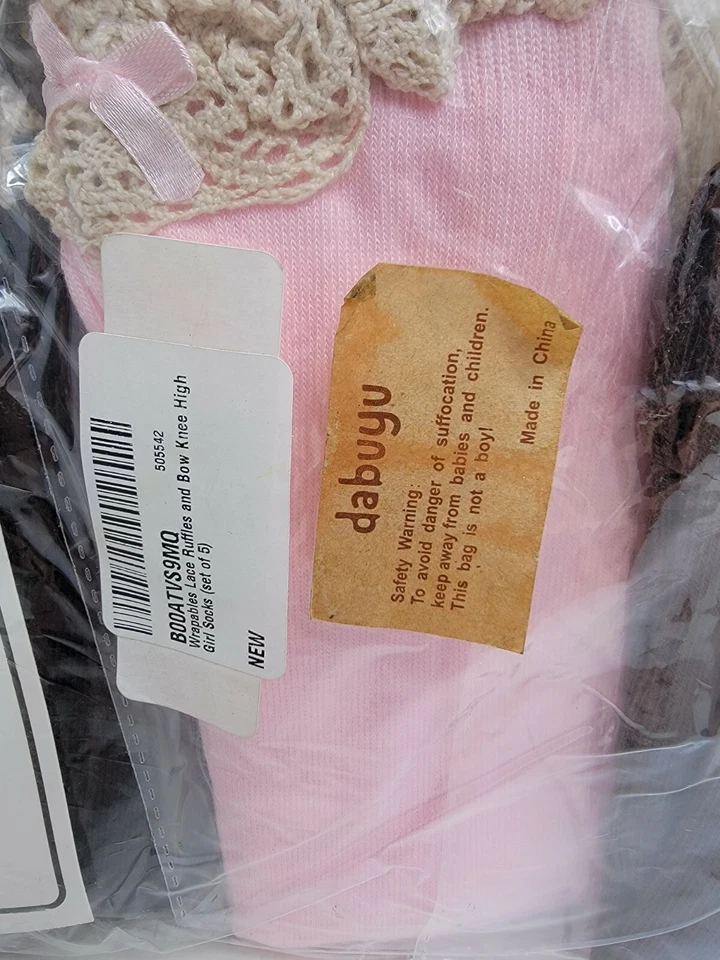 Wrapables кружева оборки и бант колена девочки носки (комплект из 5) - Изображение 3 из 4