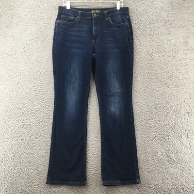 Lee Regular Fit Mid Rise Bootcut Jeans Womens 12 Blue Denim