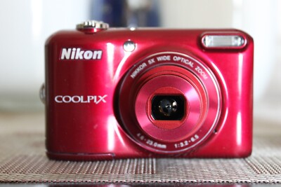 NIKON Coolpix L28 Megapixel Digital Compact Camera Red