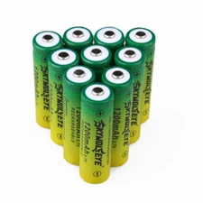 100pcs SkyWolfEye 14500 Battery 3.7V 1200mAh Li-ion Rechargeable Batteries Cell